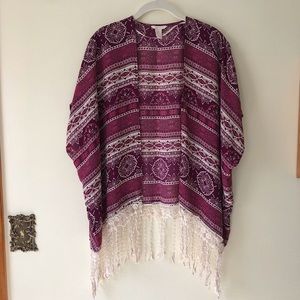 Forever 21 • magenta boho kimono